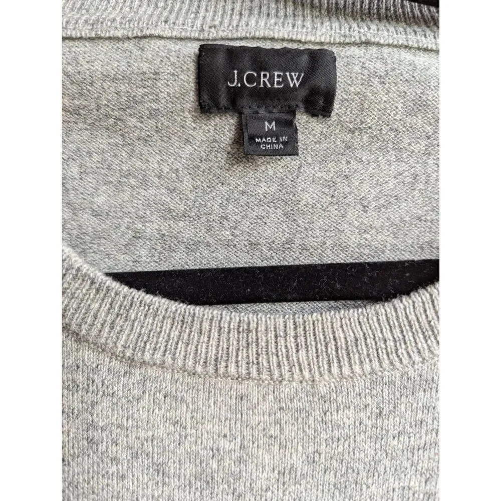 J. Crew Men's long sleeve pull-over gray sweater Medium